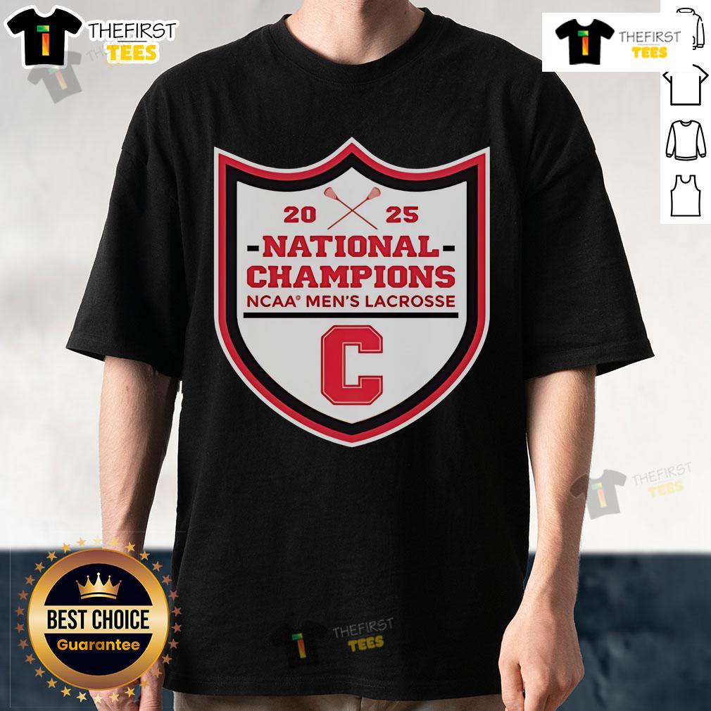 Official Cornell Big Red 2025 Ncaa Men'S Lacrosse National Champions T Shirt Alt Text: Official Cornell Big Red 2025 NCAA Men's Lacrosse National Champions T-Shirt featuring team logo and championship graphics.
