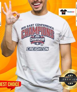 Alt Text: Official Creighton Bluejays Big East Conference Champions 2025 Jeep T-Shirt featuring team logo and championship design.