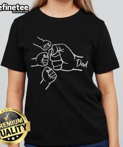 Official Dad Hands Father's Day Celebration Ladies Tee featuring fun graphic design for celebrating dads.