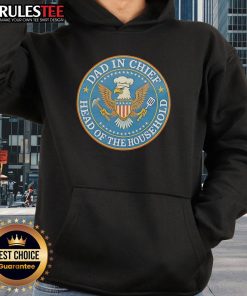 Official Dad In Chief Head of the Household Eagle Circle Hoodie, showcasing a stylish design for proud fathers.