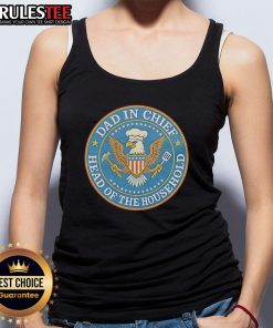 Official Dad In Chief Head of the Household Eagle Circle Tank Top featuring a bold eagle design for proud dads.