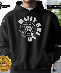 Official Daily Bread Applying Pressure Hoodie in black, showcasing stylish design and comfortable fit for casual wear.