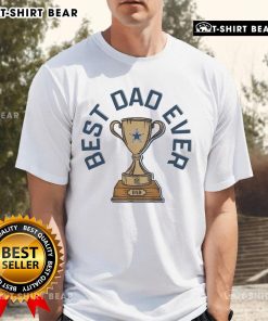 Official Dallas Cowboys Best Dad Ever Trophy T-Shirt featuring a trophy graphic, perfect gift for Cowboys fans and dads.