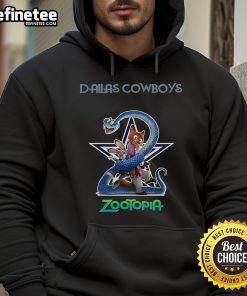 Official Dallas Cowboys Zootopia 2 Hoodie featuring vibrant graphics and team logo, perfect for fans and collectors.
