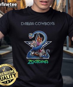Official Dallas Cowboys Zootopia 2 T-Shirt featuring vibrant graphics and team logo, perfect for fans and collectors.