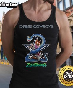 Official Dallas Cowboys Zootopia 2 Tank Top featuring vibrant graphics and team logo for fans and collectors.