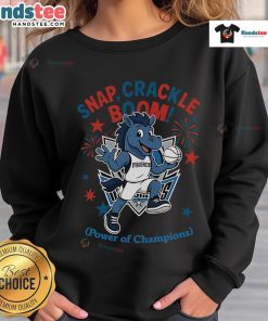 Official Dallas Mavericks Snap Crackle Boom Independence Day sweatshirt featuring vibrant team colors and logo.