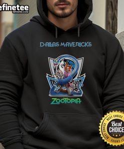 Alt Text: Official Dallas Mavericks Zootopia 2 Hoodie featuring vibrant design and team logo, perfect for fans and collectors.