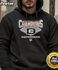 Official DC Defenders 2025 UFL Champions Diamond Hoodie showcasing team logo and stylish design for fans.