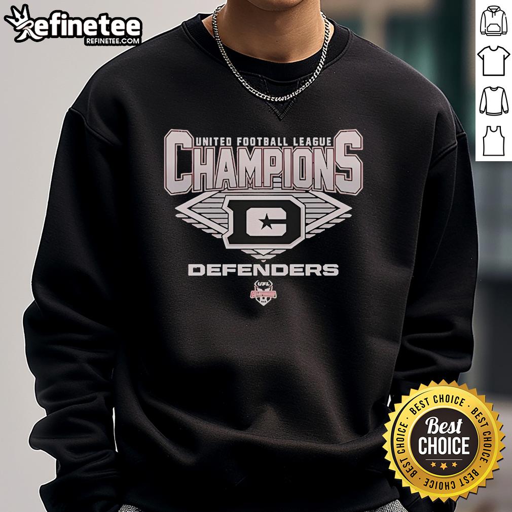 Official Dc Defenders 2025 Ufl Champions Diamond Sweatshirt Alt Text: Official DC Defenders 2025 UFL Champions diamond sweatshirt featuring team logo and vibrant colors, perfect for fans.