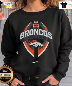 Official Denver Broncos Nike Icon Legend Sweatshirt in navy, featuring team logo and comfortable fit for fans.