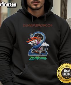Alt Text: Official Denver Broncos Zootopia 2 Hoodie featuring team colors and logo, perfect for fans and stylish outings.