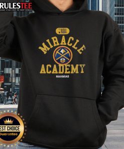 Official Denver Nuggets Miracle Academy NBA Collection Hoodie in navy, featuring team logo and stylish design for fans.