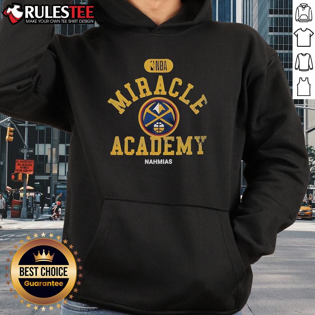 Official Denver Nuggets Miracle Academy Nba Collection Hoodie Official Denver Nuggets Miracle Academy NBA Collection Hoodie in navy, featuring team logo and stylish design for fans.