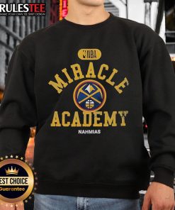 Official Denver Nuggets Miracle Academy NBA Collection Sweatshirt featuring team logo and vibrant colors for fans.