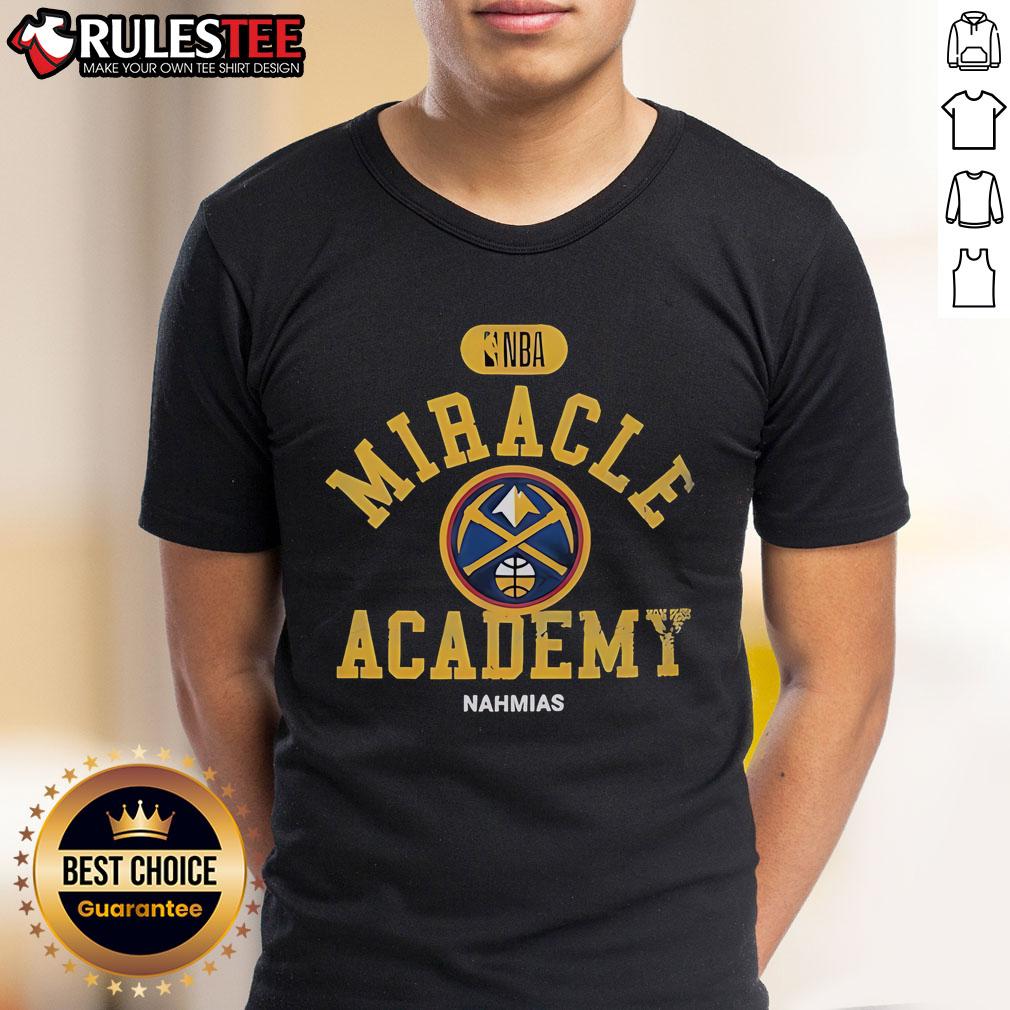 Official Denver Nuggets Miracle Academy Nba Collection T Shirt Official Denver Nuggets Miracle Academy NBA Collection T-Shirt featuring vibrant team colors and iconic logo design.