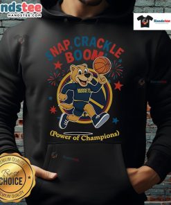 Official Denver Nuggets Snap Crackle Boom hoodie for Independence Day, showcasing team pride and championship spirit.