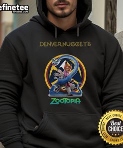 Official Denver Nuggets Zootopia 2 Hoodie featuring vibrant colors and unique design for fans and collectors.