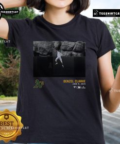 Official Denzel Clarke Athletics Graphic Player Ladies Tee featuring stylish design and comfortable fit for female athletes.