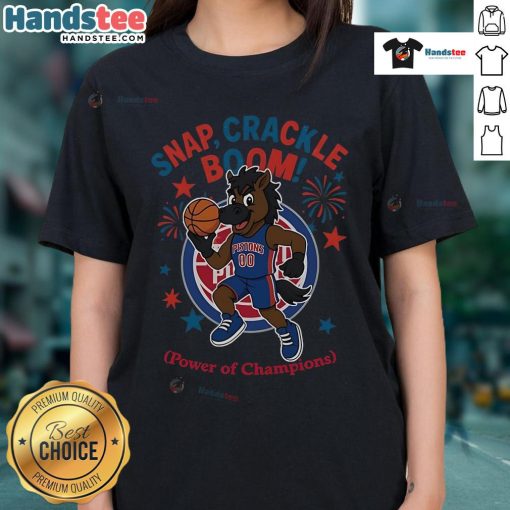Official Detroit Pistons Snap Crackle Boom Independence Day Ladies Tee showcasing team spirit and festive style.