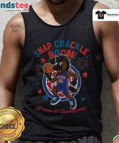 Official Detroit Pistons Snap Crackle Boom tank top for Independence Day, showcasing team spirit and summer style.