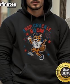 Official Detroit Tigers Snap Crackle Boom Power of Champions Independence Day Hoodie in red and blue design.