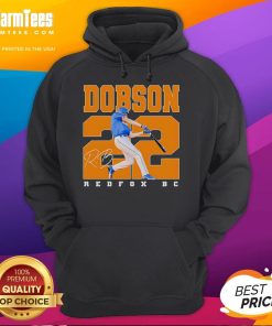 Alt Text: Official Dobson 22 Redfox BC Baseball Hoodie in vibrant red, featuring logo and comfortable fit for sports enthusiasts.
