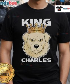 Official Dog King Charles T-Shirt featuring a charming design of the royal breed, perfect for dog lovers and fashion enthusiasts.