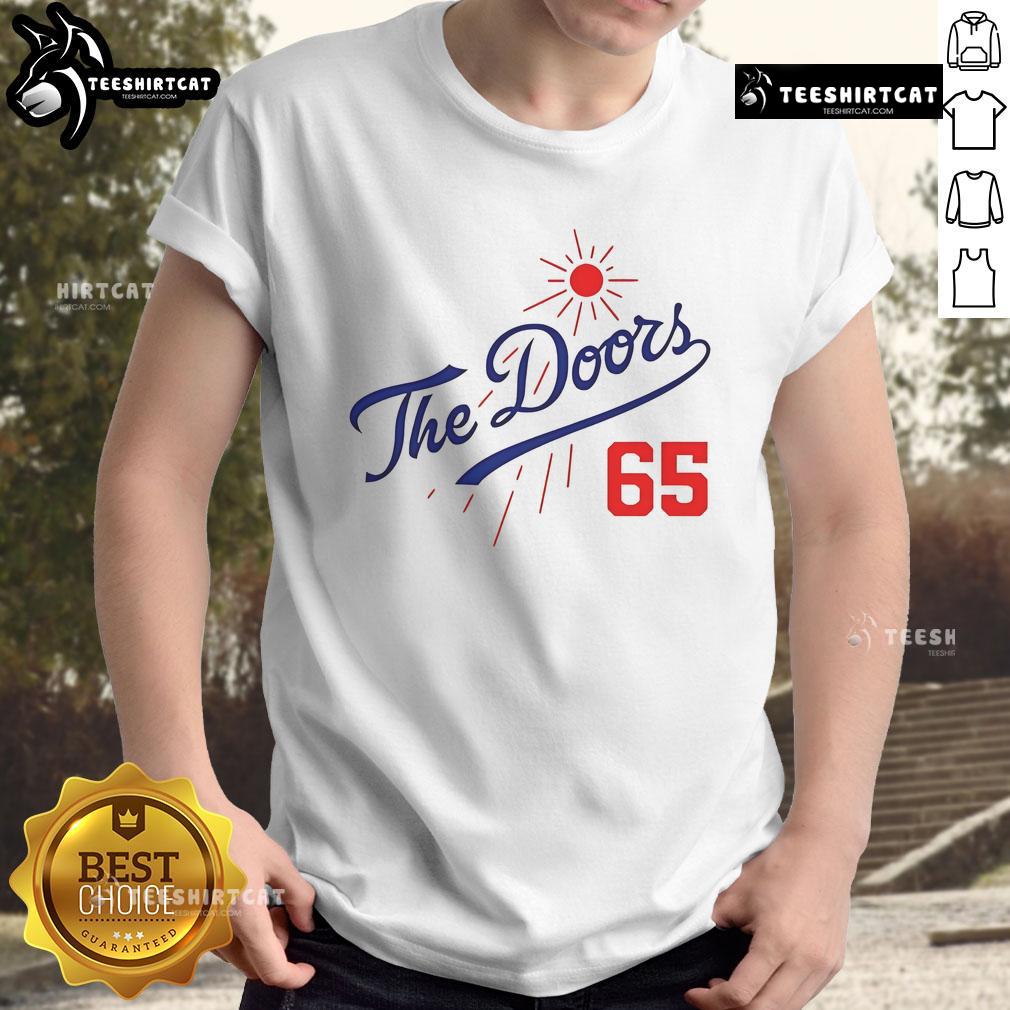 Official Doors Summer Baseball 65 La Dodgers T Shirt Alt Text: Official Doors Summer Baseball 65 LA Dodgers T-Shirt featuring classic design and team logo in vibrant colors.