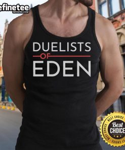 Official Duelists of Eden tank top featuring vibrant graphics and stylish design for fans and gamers.