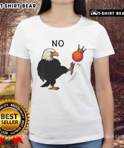 Official Eagle No Kings Trump Ladies Tee featuring a bold eagle graphic and stylish design, perfect for patriotic fashion.