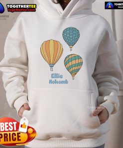 Official Ellie Holcomb hot air balloon hoodie featuring vibrant colors and a cozy design, perfect for fans and outdoor lovers.