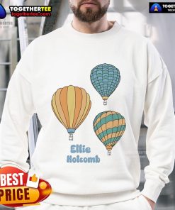 Official Ellie Holcomb hot air balloon sweatshirt featuring vibrant colors and cozy design for fans and fashion lovers.