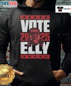 Alt Text: Official Elly De La Cruz 2025 Vote Hoodie featuring vibrant design, perfect for supporters of the campaign.