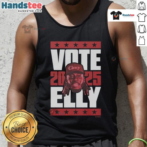 Official Elly De La Cruz 2025 Vote Tank Top featuring bold graphics and vibrant colors for supporters.
