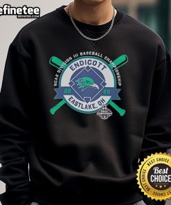 Endicott College NCAA Division III Baseball Championship sweatshirt in Eastlake, OH 2025, showcasing team pride and style.
