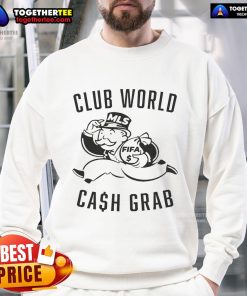 Alt Text: Every Sounders player wearing a Club World Cash Grab sweatshirt during official team event.