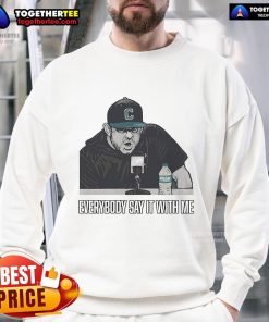 Official Everybody Say It With Me Coastal Carolina Baseball Sweatshirt in teal, featuring the team logo and stylish design.