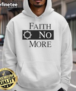 Official Faith No More classic logo white hoodie with bold logo design, perfect for fans of the iconic band.