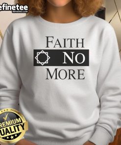 Official Faith No More classic logo white sweatshirt featuring iconic band logo on stylish apparel.