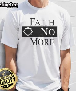 Official Faith No More classic logo white T-shirt featuring bold logo design, perfect for fans of the iconic band.