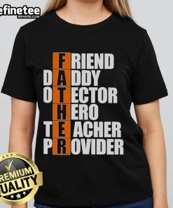 Official Father The Ultimate Hero Father's Day ladies tee featuring a stylish design perfect for celebrating dads.