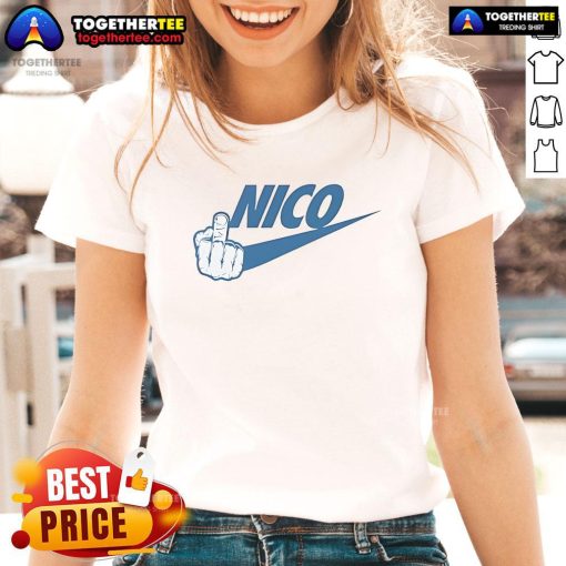 Official Fck Nico Dallas Mavericks Ladies Tee featuring vibrant team colors and stylish design for female fans.
