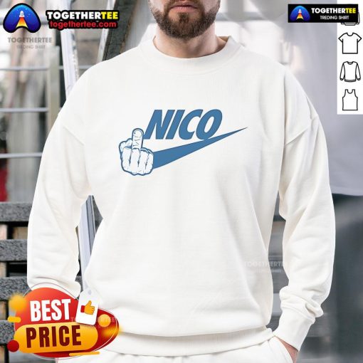 Official Fck Nico Dallas Mavericks Sweatshirt featuring bold graphics and vibrant team colors for fans and supporters.