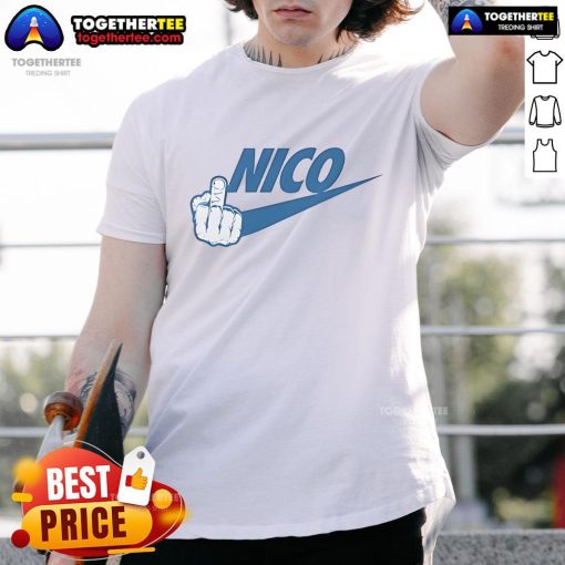 Official Fck Nico Dallas Mavericks T-Shirt featuring bold graphic design, perfect for fans and streetwear enthusiasts.