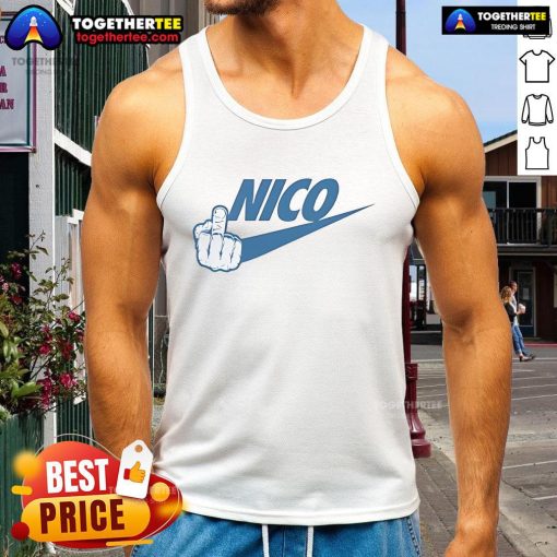 Official F*ck Nico Dallas Mavericks tank top featuring bold team graphics for passionate basketball fans.