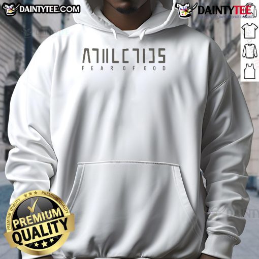 Official Fear of God Athletics Quickdry Jersey Performance Hoodie in black, featuring a sleek design and breathable fabric.