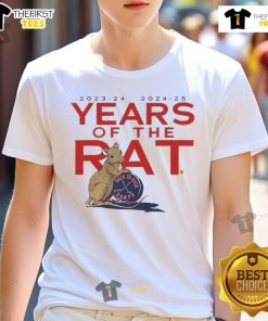 Official Florida Hockey Years Of The Rat T-Shirt featuring a bold design, perfect for fans celebrating the team's history.