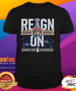 Official Florida Panthers 2024-2025 Back-To-Back Stanley Cup Champions T-Shirt showcasing team pride and celebration.