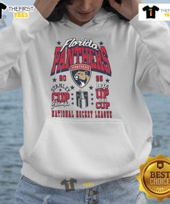 Florida Panthers 2025 Stanley Cup Champions lift the cup hoodie, showcasing team pride and victory in stylish apparel.